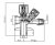 IDMAR Zawór kulowy kombinowany 1/2"x3/8"x3/4" FIGURA Y czarny mat ARGO - blister-2
