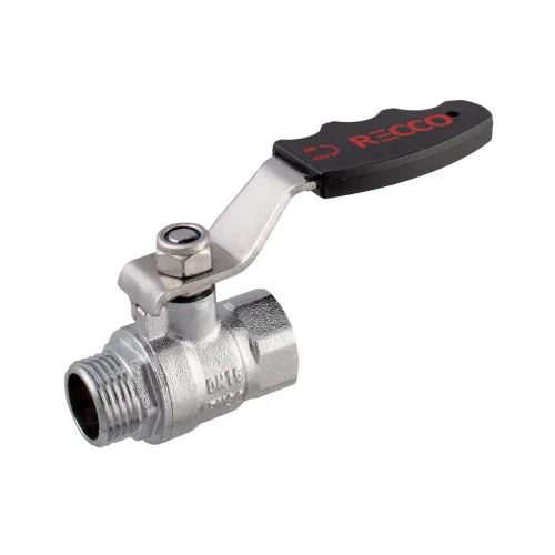 IDMAR Zawór kulowy 1/2" do wody RECCO GW/GZ (DN15) kula antywapienna chrom nie polerowane-1