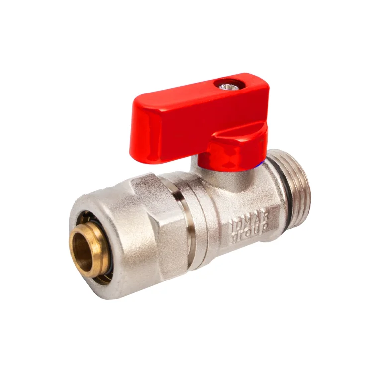 IDMAR Zawór kulowy 1/2"x16 PEX ciepła woda GZ mini-1
