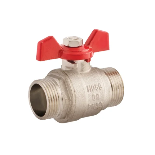 IDMAR Zawór kulowy 3/4" z motylkiem do wody, gwint zewnętrzny/gwint zewnętrzny (GZ/GZ); KW020012.8023M