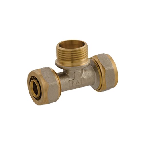 IDMAR Trójnik PEX 20 x 1/2" x 20mm gwint zewnętrzny - system skręcany; PEXSSTGZ20X015.4023