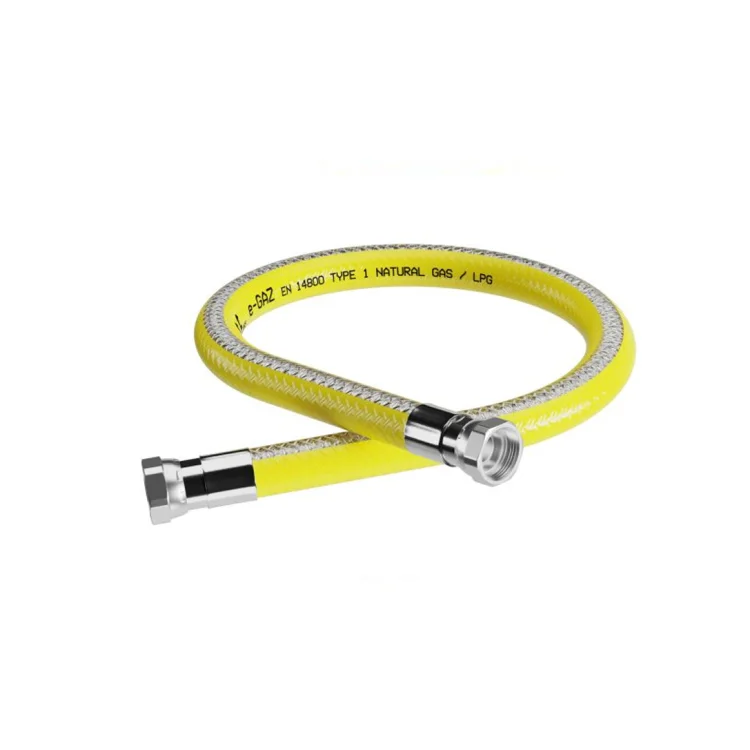PROFITOR  Elastyczny przewód do gazu metalowy e-GAZ GW/GZ z nakrętką 1/2" oraz końcówką stałą R1/2" L=0,75m; 10T1125401075