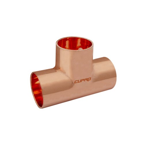 Trójnik miedziany 22mm równoprzelotowy lutowany; AICU_LZT22