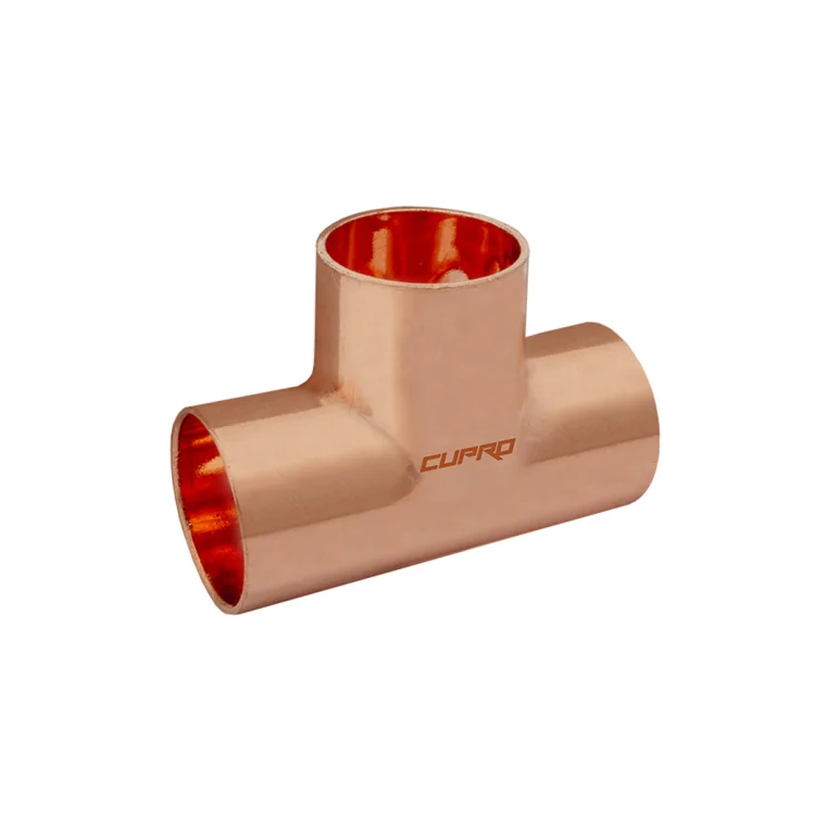 Trójnik miedziany redukcyjny 22x15x22mm lutowany; AICU_LZTR22X15X22