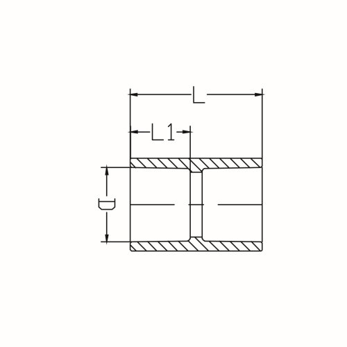 IDMAR Złączka PVC  1 cal system klejony - zimna woda; PVCZKW025XKW025.301 schemat