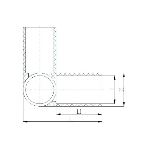 IDMAR Trójnik 3/4" PVC kątowy do wody system klejony - zimna woda-2