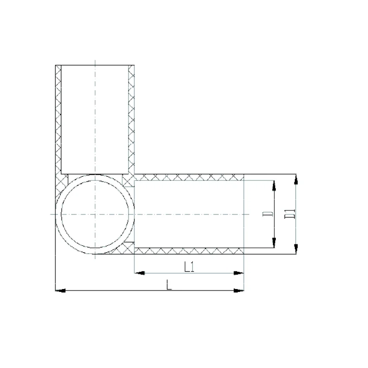 IDMAR Trójnik 3/4" PVC kątowy do wody system klejony - zimna woda-2