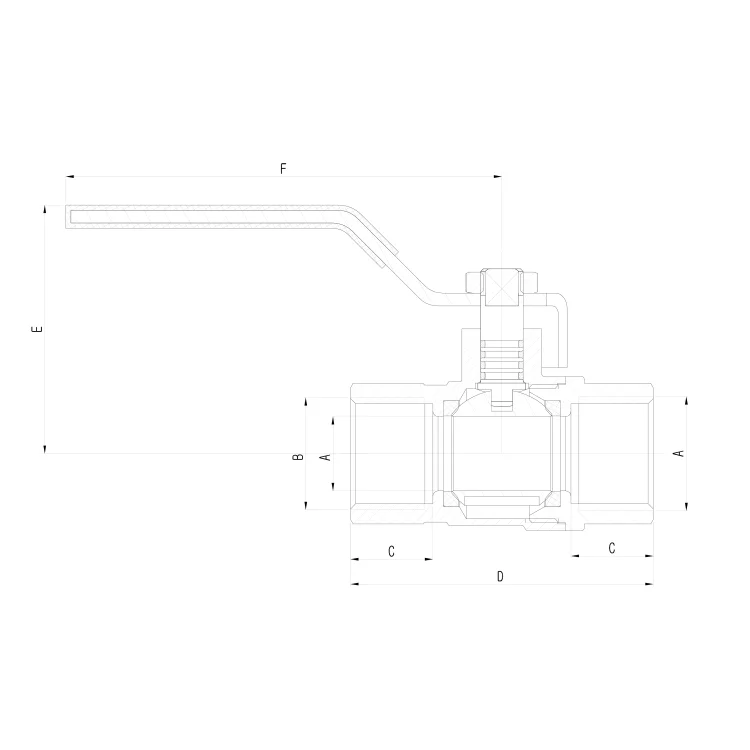 IDMAR Zawór kulowy 1 1/2" do gazu GW/GW KG040001.8070A4S - schemat