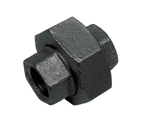IDMAR Dwuzłączka 1/2" płaska czarna GW/GW (DN15)-1