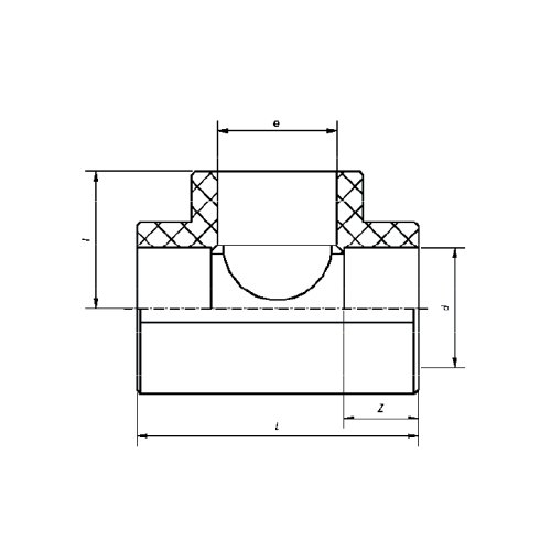 IDMAR Trójnik PP 25 PPRZT025.1013 schemat
