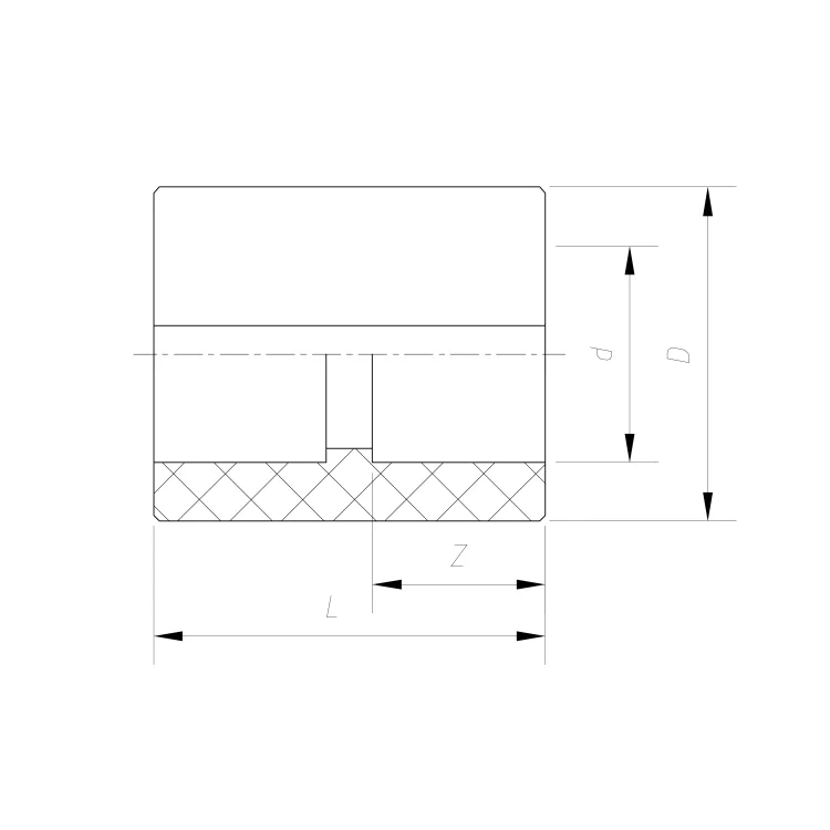 IDMAR Złączka prosta PP-R 25 - schemat