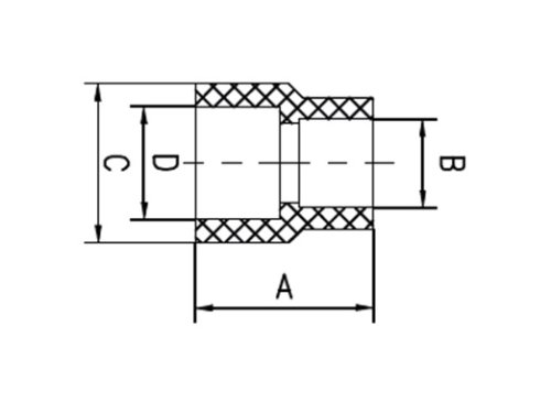 IDMAR Złączka prosta redukcyjna PP-R 20x16 schemat