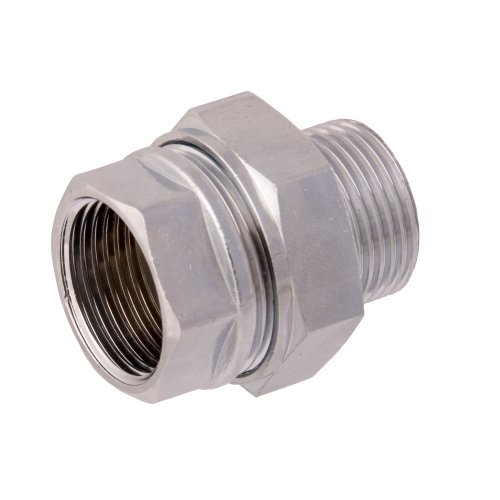 Idmar Śrubunek mosiężny prosty niklowany 1/2" DN15-5