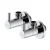 IDMAR Zawór kątowy 1/2"x3/8" z głowicą ceramiczną 1008 - ARGO - komplet 2sztuki-1