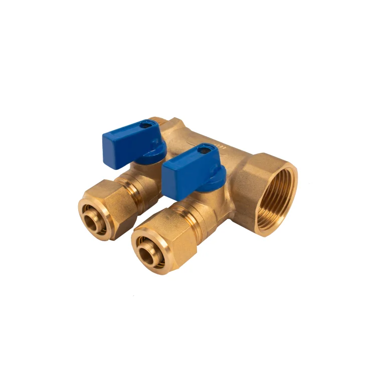 IDMAR Rozdzielacz PEX 1" x 16 x2 z zaworami do zimnej wody-2
