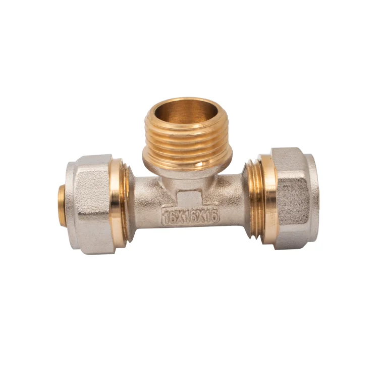IDMAR Trójnik PEX 16 x 3/4" x 16 gwint zewnętrzny - system skręcany-3