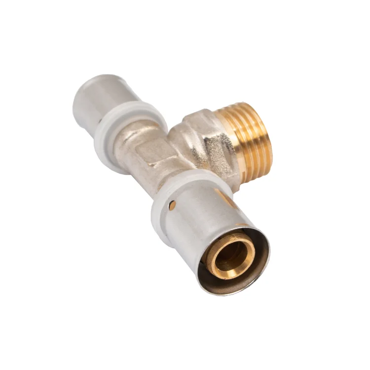 IDMAR Trójnik PEX 25 x 1" x 25 gwint zewnętrzny - system zaprasowywany PEXSZTGZ25X025.4041-3