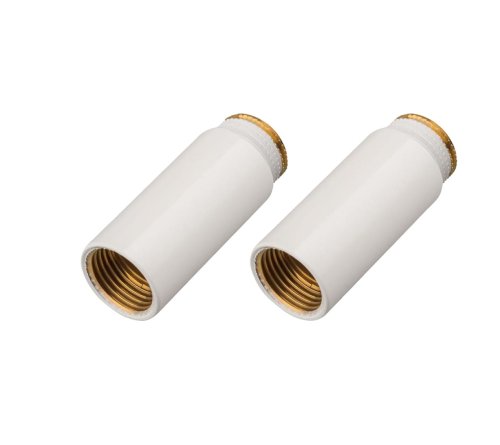 IDMAR Przedłużka mosiężna 1/2" 50mm do grzałki biała komplet - 2 sztuki; AIMP015-50MM.2097BX2