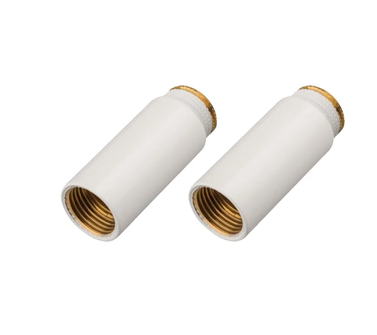 IDMAR Przedłużka mosiężna 1/2" 50mm do grzałki biała komplet - 2 sztuki-1