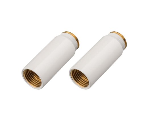 Idmar Przedłużka mosiężna 1/2" 60mm biała do grzałki komplet 2 szt.-1