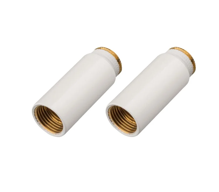 IDMAR Przedłużka mosiężna 1/2" 40mm do grzałki biała komplet - 2 sztuki; AIMP015-40MM.2097BX2