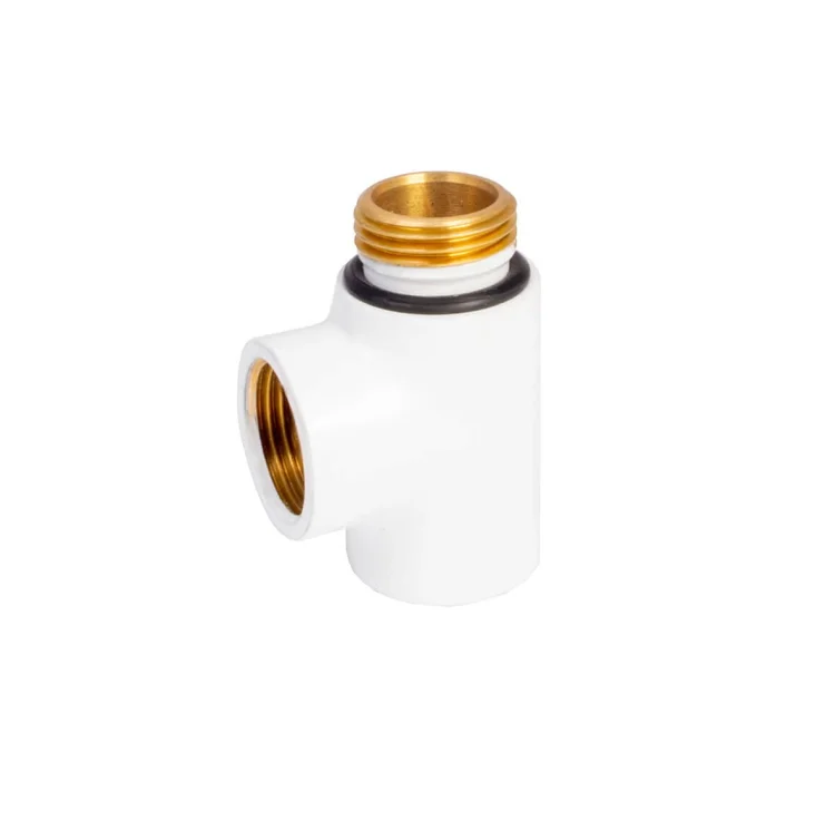 IDMAR  Trójnik mosiężny do grzałki 1/2″ biały; AIMTGB.01