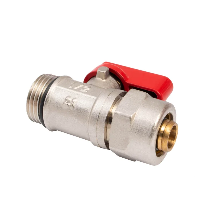 IDMAR Zawór kulowy 1/2"x16 PEX ciepła woda GZ mini-2