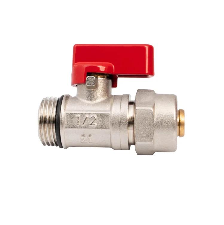 IDMAR Zawór kulowy 1/2"x16 PEX ciepła woda GZ mini-4