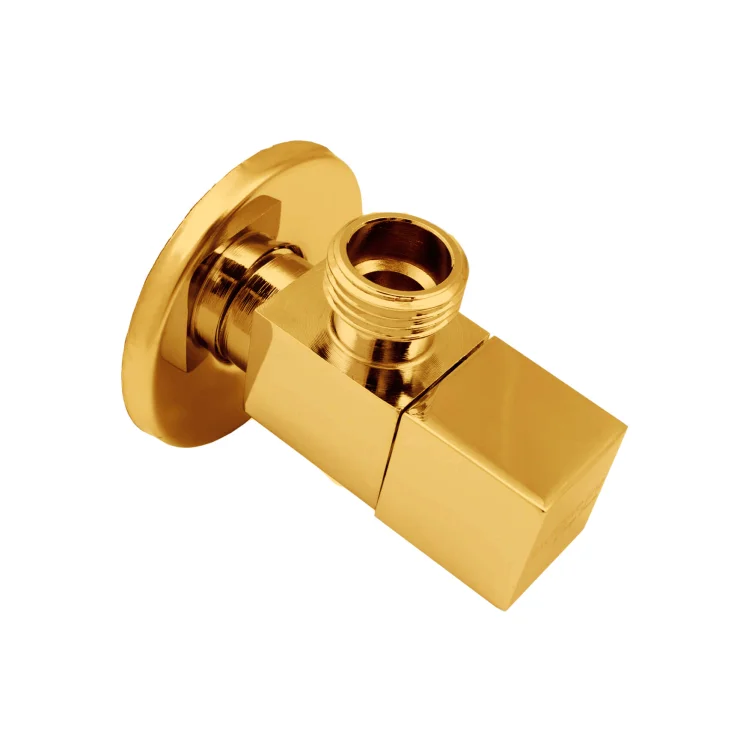IDMAR Zawór kątowy 1/2"x3/4" z głowicą ceramiczną 1001 złoty-4