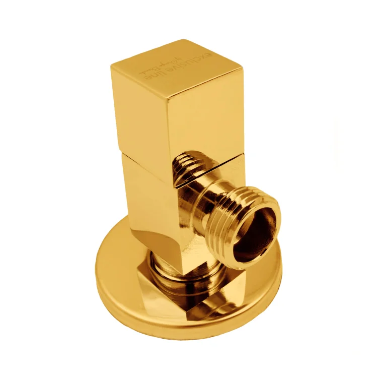 IDMAR Zawór kątowy 1/2"x3/4" z głowicą ceramiczną 1001 złoty-6