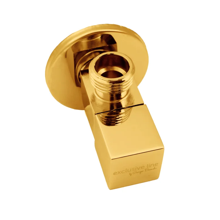 IDMAR Zawór kątowy 1/2"x3/8" z głowicą ceramiczną 1001 złoty-2
