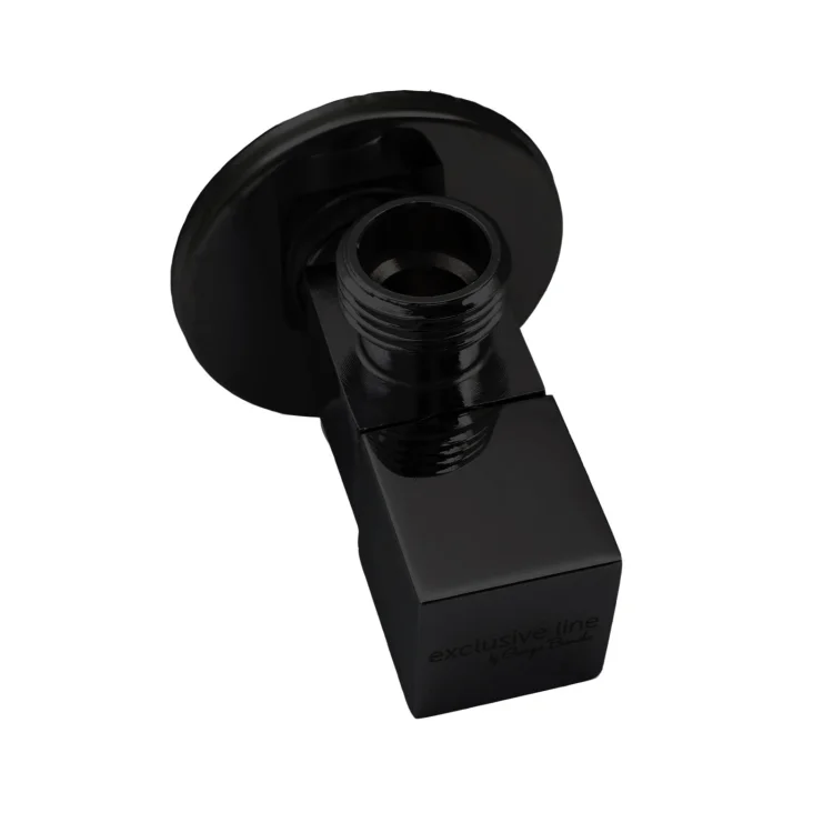 IDMAR Zawór kątowy 1/2"x3/8" z głowicą ceramiczną 1001 czarny mat-7
