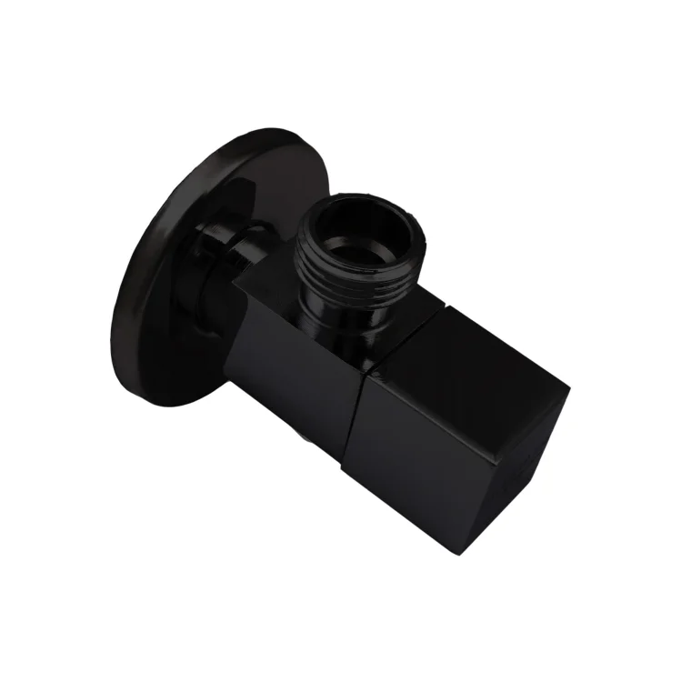 IDMAR Zawór kątowy 1/2"x1/2" z głowicą ceramiczną 1001 czarny mat-5