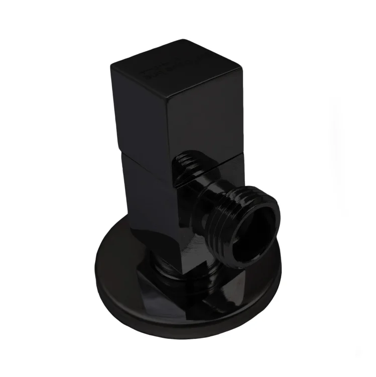 IDMAR Zawór kątowy 1/2"x3/4" z głowicą ceramiczną 1001 czarny mat-4