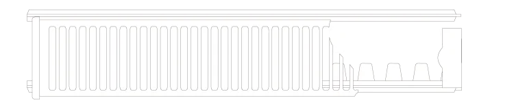 IDMAR Grzejnik stalowy C21 600x1400 dwupłytowy z podłączeniem bocznym moc 1970W (90/70/20°C) biały RAL9016; C21600X140