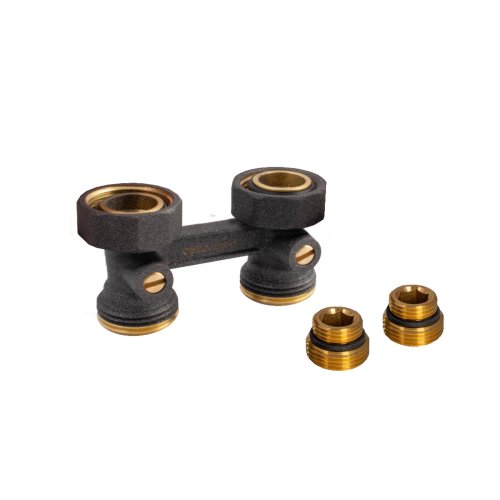 IDMAR Zawór grzejnikowy przyłączeniowy prosty antracyt do grzejnika z podłączeniem dolnym (typu V); OPTAZVP.431AT