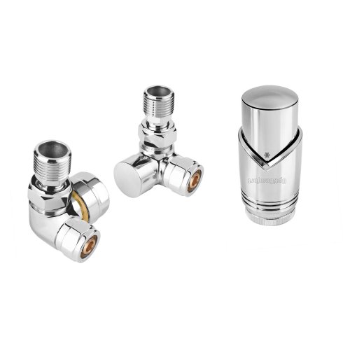 Zestaw termostatyczny osiowy chrom typ 409; OPTAZOSCH.443