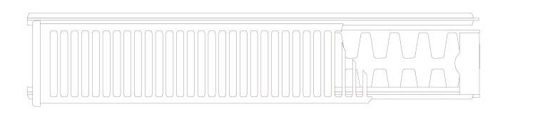 IDMAR Grzejnik stalowy C22 600x500 dwupłytowy z podłączeniem bocznym moc 880W (90/70/20°C) biały RAL9016; C22600X050