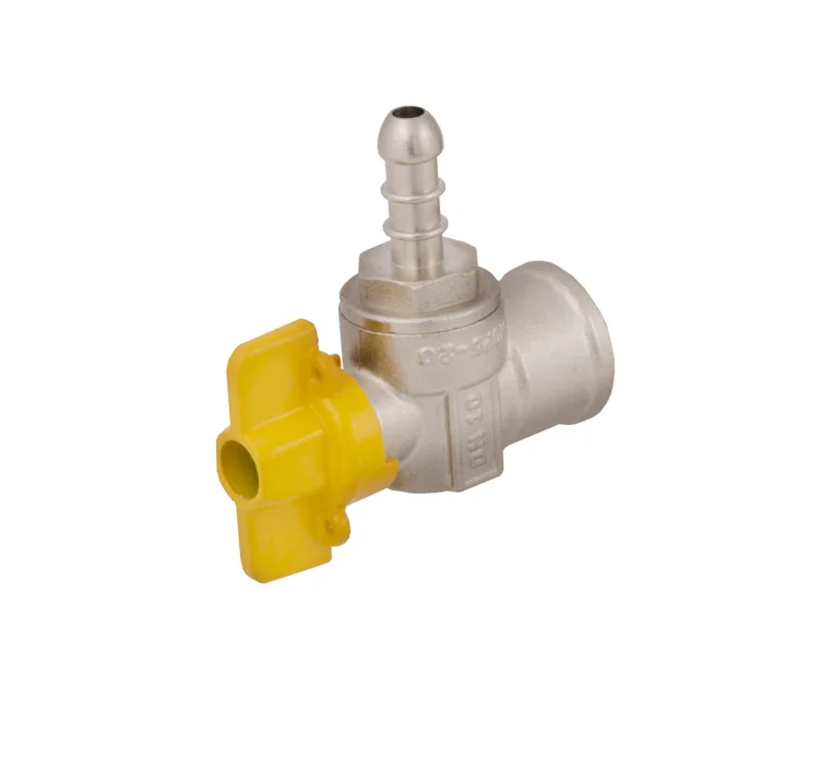 IDMAR Zawór kulowy ½"xDN10 kątowy do gazu GZ z przyłączem na wąż; KG015091.8078