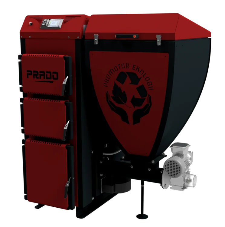 TERMO-TECH Ekologiczny  kocioł 5 klasy PRADO 8kW z palnikiem retortowym i podajnikiem z lewej  strony; 001KRS-PRA-008-L0
