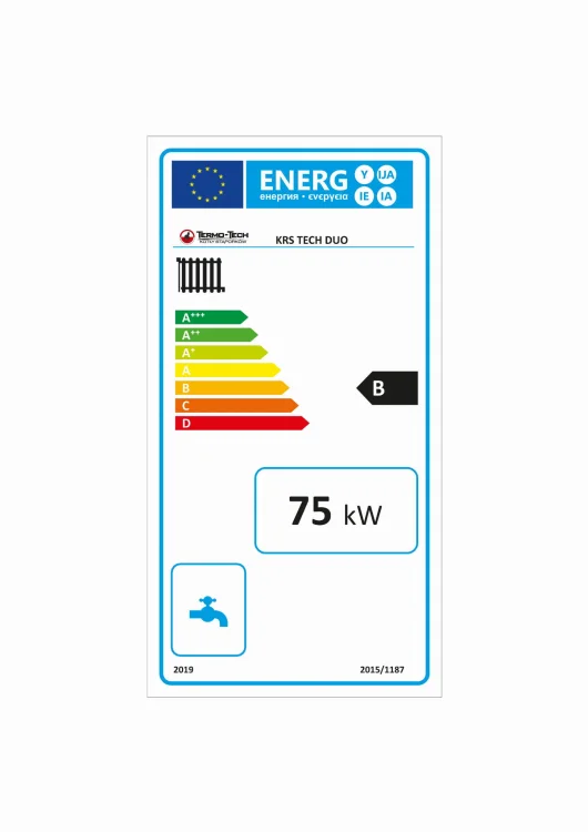 TERMO-TECH Ekologiczny kocioł 5 klasy KRS TECH DUO 75kW z palnikiem retortowym i podajnikiem z prawej strony; 001KRS-TDU-075-P1