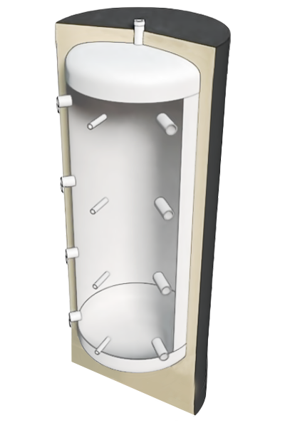 TERMO-TECH Zbiornik buforowy 250 litrów BTT-250 stojący; 001ZBI-BUF-250