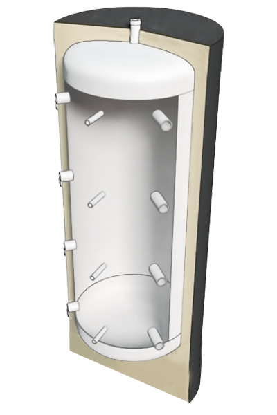 TERMO-TECH Zbiornik buforowy 1000 litrów BTT-1000 stojący; 001ZBI-BUF-1000