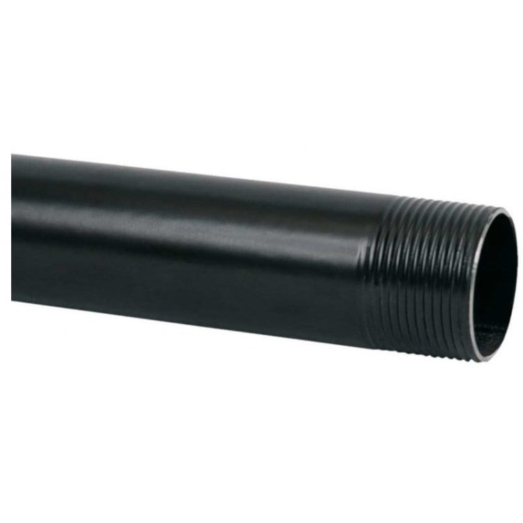 Rura stalowa gwintowana ½” czarna bezszwowa – długość 200 cm (15/2000mm)-1