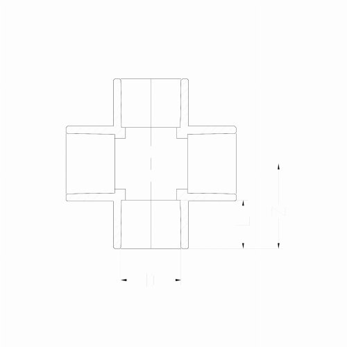 IDMAR Krzyżak PVC 3/4" system klejony - zimna woda; PVCKRZKW020.301