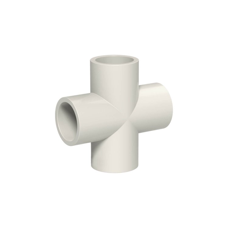 IDMAR Krzyżak PVC 3/4" system klejony - zimna woda-2