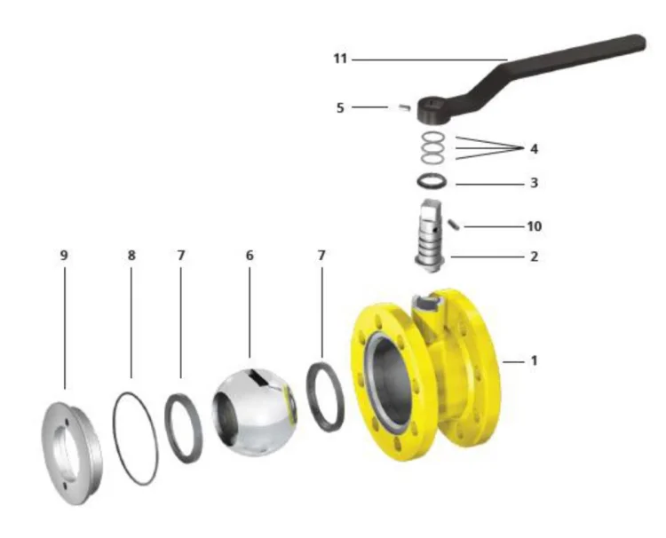 IDMAR Zawór kulowy kołnierzowy do gazu DN32 WK2a 4.0MPa; APA03200040000