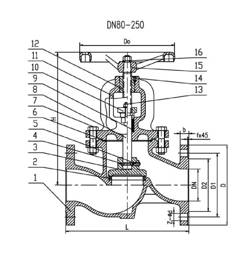 IDMAR Zawór grzybkowy kołnierzowy DN40 typu FAF 2100; APF040FAF2100