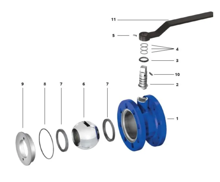 IDMAR Zawór kulowy kołnierzowy do wody DN100 WK2A 1.6MPa; APA10010016000
