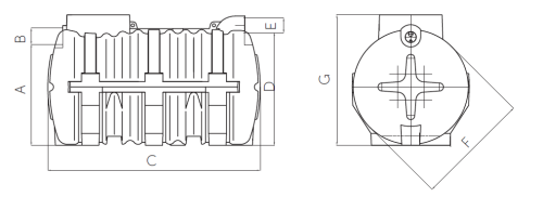 IDMAR Przydomowa oczyszczalnia ścieków - zestaw 3000l na 6 osób - standard; OCZZEST3000L6OZP
